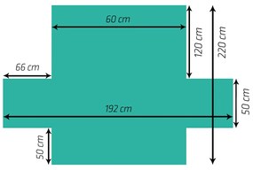 4Home Narzuta na fotel Doubleface czekoladowy/brązowy, 60 x 220 cm