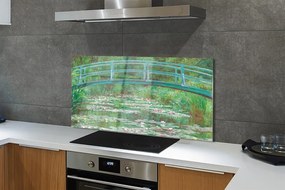 Szklany Panel Japońska Kładka - Claude Monet
