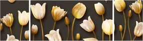Obraz - Tulipany - abstrakcja (170x50 cm)