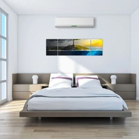 Obraz przedstawiający dwie strony (170x50 cm)