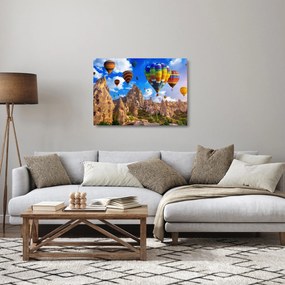 Obraz na szkle - Balony na ogrzane powietrze, Kapadocja, Turcja. (70x50 cm)