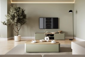 Stolik kawowy Amilio 100 cm z szufladami - eukaliptus / dąb baltic dune