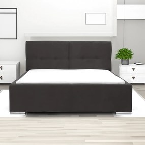 Łóżko tapicerowane z pojemnikiem FOLLER 180x200 cm Czarny