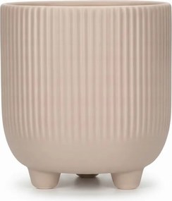 Doniczka Ecru Osłonka 15 cm z Ceramiki na Trzech Nóżkach Designerska Donica