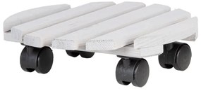 Drewniany kwietnik na kółkach ø 29 cm (wysokość 8 cm) Indoor & Outdoor – Esschert Design