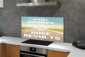 Szklany Panel Napis na Łące pod Niebem