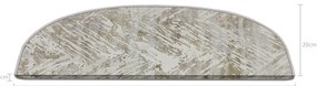 Kremowe dywaniki na schody zestaw 16 szt. 20x65 cm Abstract – Vitaus
