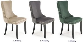Zielone tapicerowane krzesło w stylu glamour - Knobby