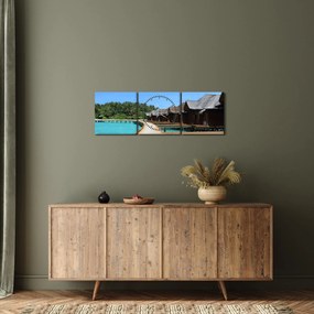 Obraz Malediwów (z zegarem) (90x30 cm)