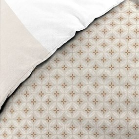 Biało-beżowa bawełniana pościel dwuosobowa 240x220 cm Natacha – douceur d'intérieur