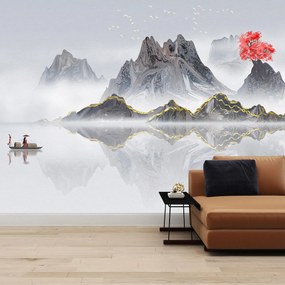 Fototapeta - Góry we mgle (196x136 cm)