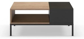 Czarno-naturalny stolik 56x90 cm Cailin – Marckeric