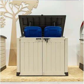 Szafka na Zewnątrz Beżowa 1200L Astral Pool - PVC, Podłoga, Zamek