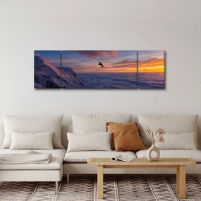 Obraz o zachodzie słońca, Mt. Blanc (170x50 cm)