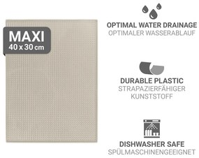 Beżowa gumowa podkładka do naczyń 40x30 cm Maxi – Wenko