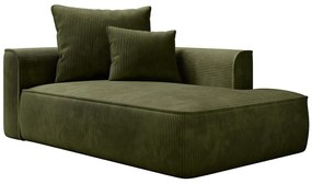 Szezląg lewostronny z weluru w kolorze khaki PINETA