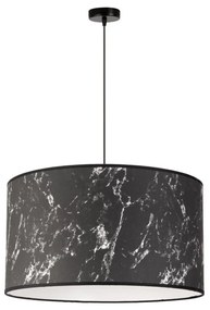 Duolla - Żyrandol na lince MARBLE 1xE27/40W/230V śr. 45 cm czarny/biały