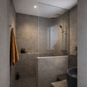 Ścianka prysznicowa Walk In MOLIS HALF Classic Clear szkło transparentne | Różne rozmiary : Kolor profili kabiny - chrom / srebrny, Rozmiar - 80 x 180 cm