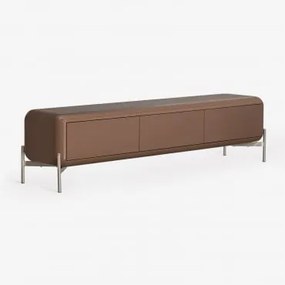 Meble Rtv 180x40 Cm Z Płyty Mdf Alazne Camelowy Brąz - Sklum