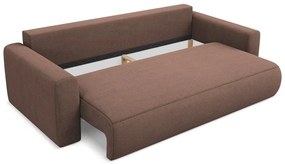 Różowa rozkładana/ze schowkiem sofa 238 cm Kapua – Makamii