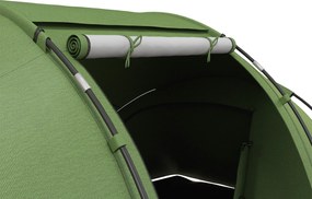 Outsunny Namiot tunelowy dla 4–6 osób, namiot kempingowy z drzwiami, mata podłogowa, wodoodporny 2000 mm, Zielony | Aosom PL