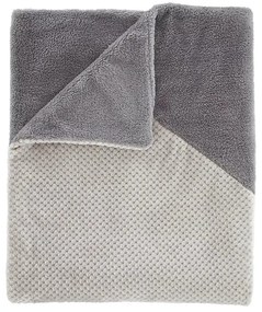 Szary koc z mikropluszu 130x170 cm Cosy Larsson Geo – Catherine Lansfield