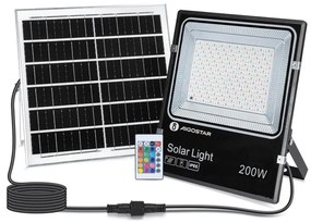 Aigostar - LED RGB 200W solarny reflektor 3,2V IP66 z pilotem
