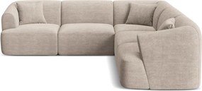 Jasnobrązowy sztruksowy narożnik Campi – Cosmopolitan Design