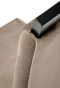 Krzesło tapicerowane beżowe, czarny stelaż, klasyczne, drewniane, CLARION 2 MONOLITH 09