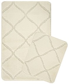 Kremowe dywaniki łazienkowe zestaw 2 szt. 50x80 cm Cizgili – Foutastic