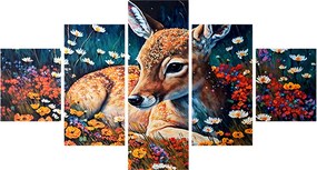 Obraz - Malowany jeleń (125x70 cm)