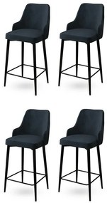 Zestaw krzeseł barowych Enox Cappuccino and Black, 4 szt., 4 szt.