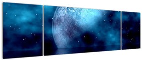 Obraz księżyca nad morzem (170x50 cm)