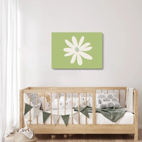 Obraz na szkle - Hipisi, zielone kwiaty N⁰2 (70x50 cm)