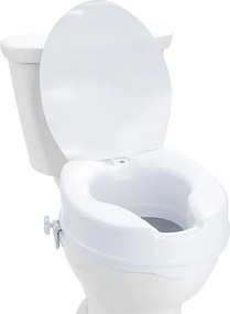 Uklapane WC SucceBuy Podwyższy Wyposażenia Toaletowego o 10.16CM, Pojemność 136KG, Uniwersalny Podwyższnik Toalety, Biały