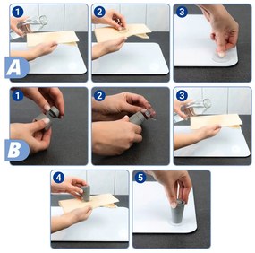 Zestaw 2 szklanych płyt ochronnych na kuchenkę Wenko Lunch, 52x30 cm