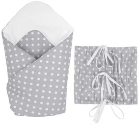 Bellatex Chusta niemowlęca w kropki szara, 75 x 75cm