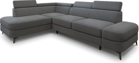 Masseno Narożnik AVISE z funkcją spania i pojemnikiem na pościel Narozniki L, Rozkładana sofa - Szary, QUELLE 92