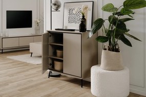 Komoda na wysokich nóżkach Arona 2D, w kolorze cappuccino