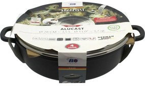 Elo 19628 Brytfanna z pokrywą szklaną i uchwytemaromatycznym Alucast 28 cm, 28 cm