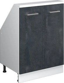 Szafka kuchenna na dach skośny czarny beton 60x46x81.6 r-line