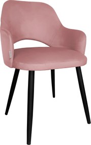Krzesło Milano tkanina Welur noga metalowa : Kolor nogi - Czarna stożek, Kolor tkaniny - VELVET - MG58, Typ siedziska - Siedzisko stałe