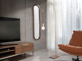 Owalne lustro ścienne z orzecha włoskiego 3234 ANGEL CERDA