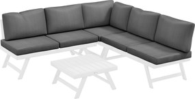 Outsunny Zestaw mebli ogrodowych Loungemöbel-Set 4-częściowy, 115 cm x 61 cm x 65 cm, Szary + Biały