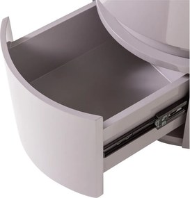 Jasnoszara szafka nocna z połyskiem Lunex – WOOOD