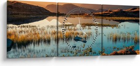 Obraz - Lac Guichard (z zegarem) (90x30 cm)
