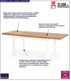 Prostokątny rozkładany stół z krzesłami - Mido