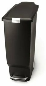 Simplehuman Wąski pedałowy kosz na śmieci 40 l, czarny