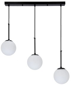 Czarna lampa wisząca ze szklanym kloszem 15x67 cm Pompei – Candellux Lighting