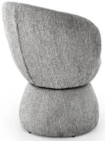 Szare tapicerowane krzesło obrotowe - Liro